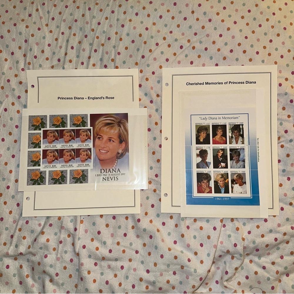Mystic Stamp Co. Princess Diana Stamp Collection - COA - Complete Set